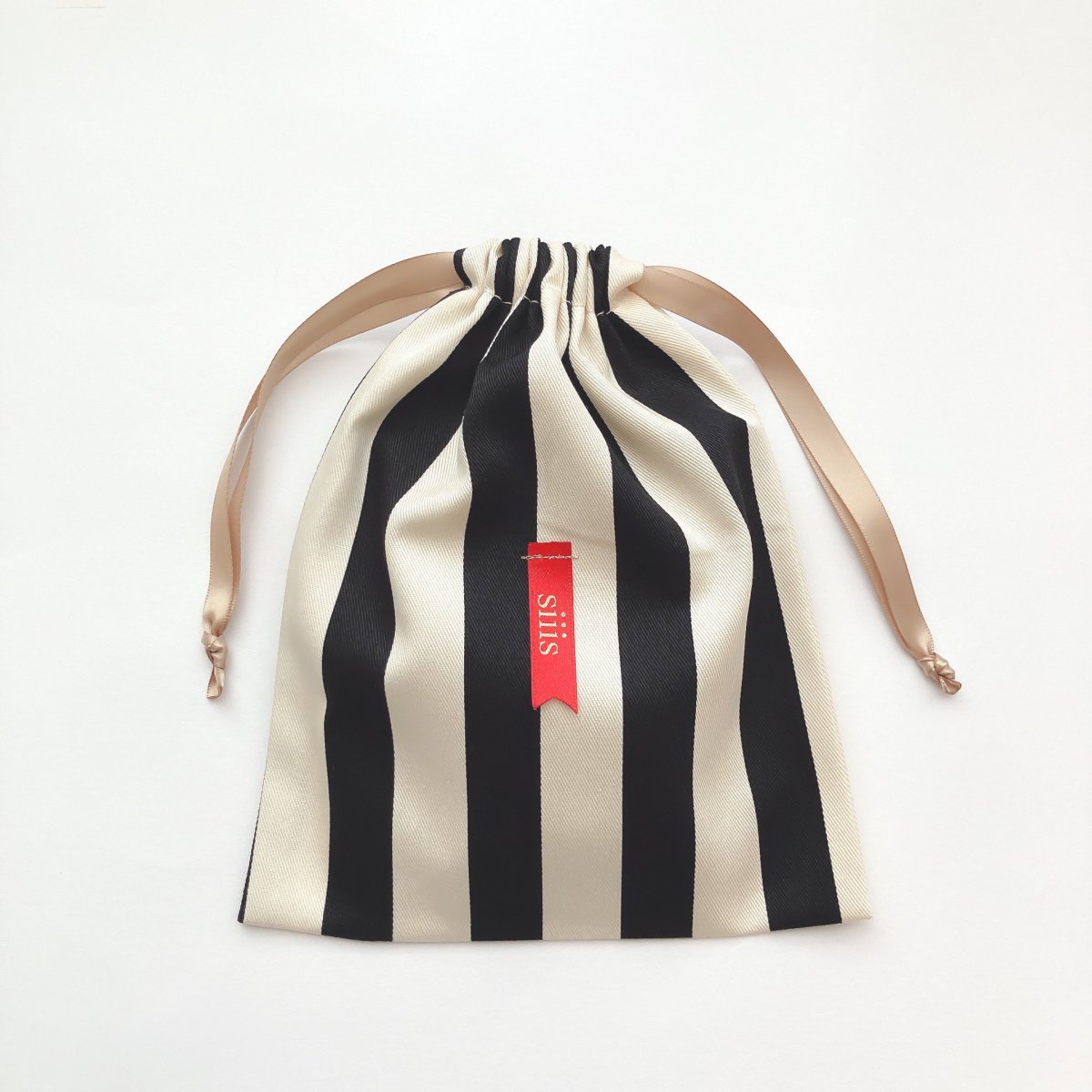 WRAPPING:BK  IVstriped pattern cotton pouch ()