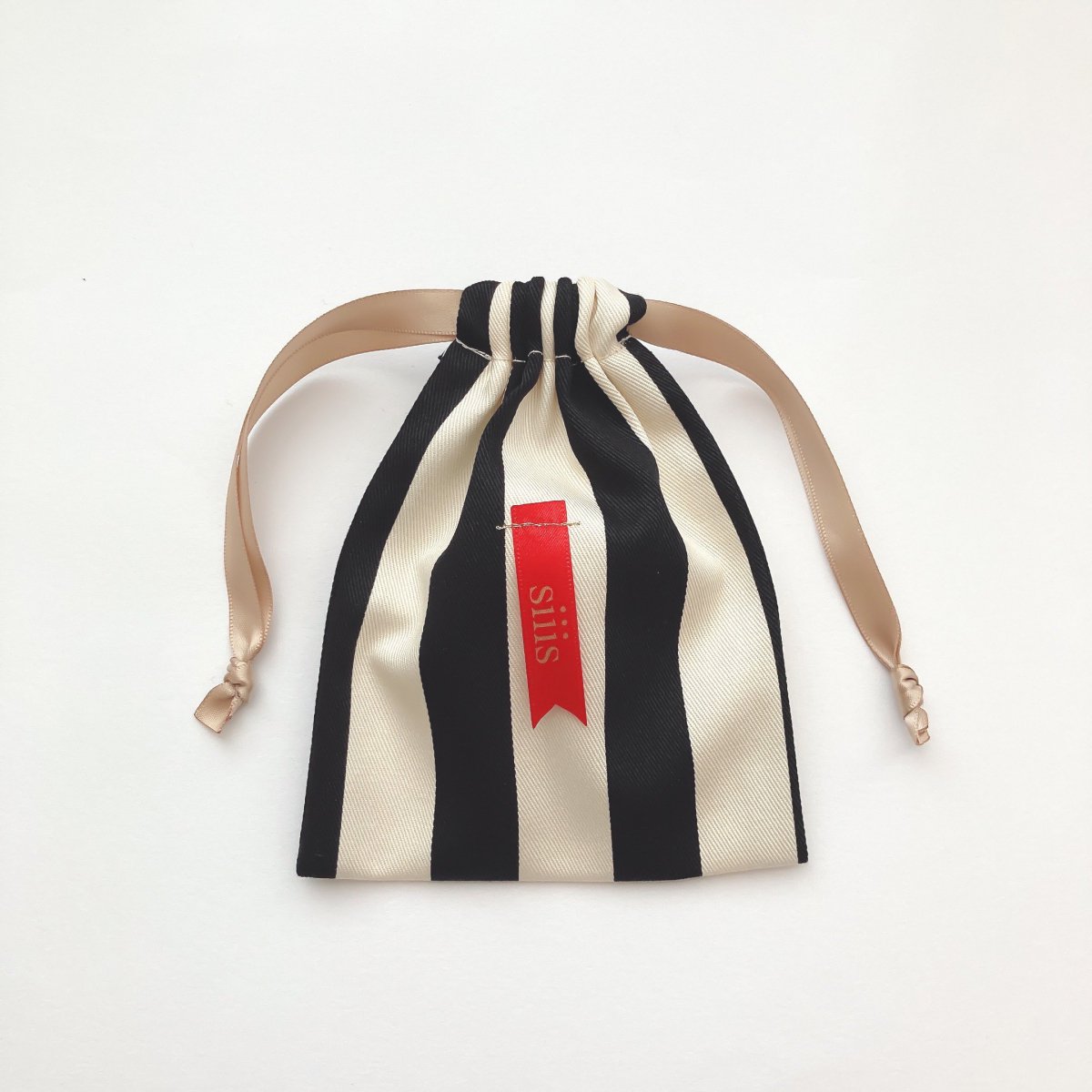 WRAPPING:BK  IVstriped pattern cotton pouch ()