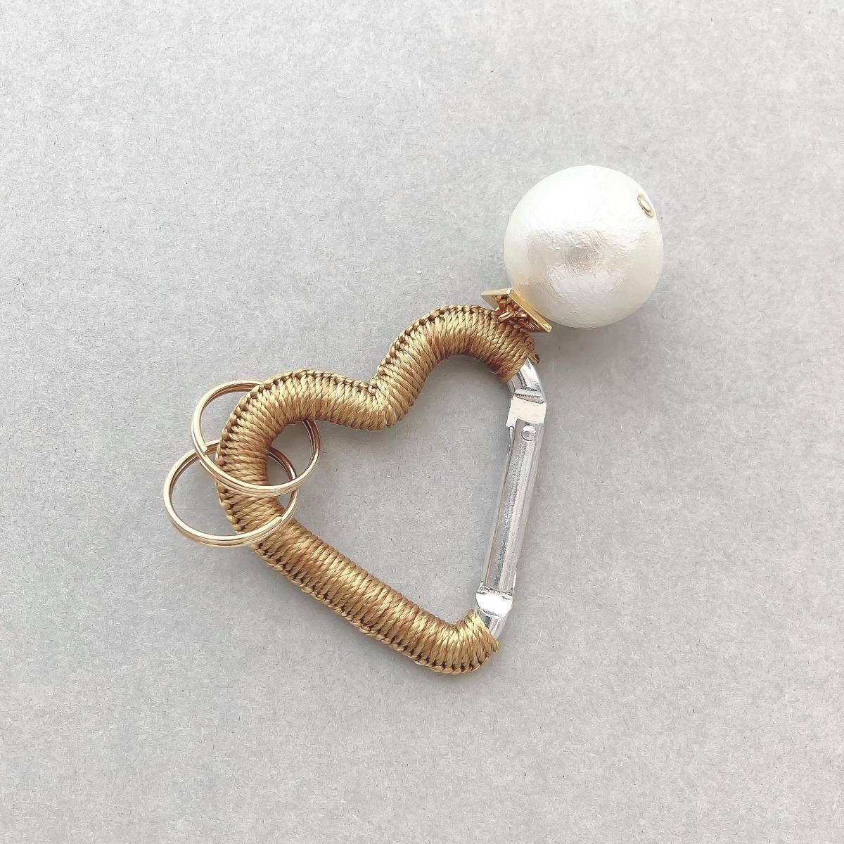 BAG CHARM:Mustard heartcondiment