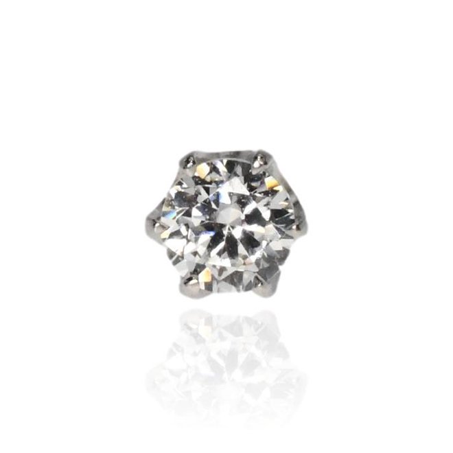 ZEXIMO公式】 プラチナ ダイヤモンド 0.15ct シングルピアス 「ソリティアシングル」 メンズピアス H&C 鑑別書付 - ZEXIMO  ～ゼクシモ公式オンラインショップ