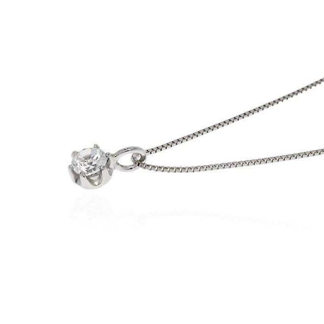 ZEXIMO公式】 天然ダイヤモンド 0.1ct 一粒ネックレス