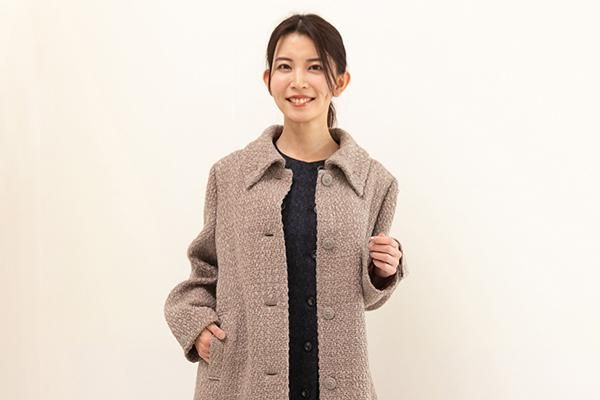 襟・袖口ボタンアクセント ステンカラーコート HY-3C216