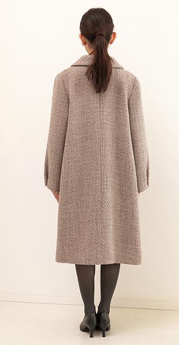値下げ　襟ぐり袖口装飾ビンテージノーカラーコート 値下げ 襟ぐり袖口装飾ビンテージノーカラーコートの通販 by