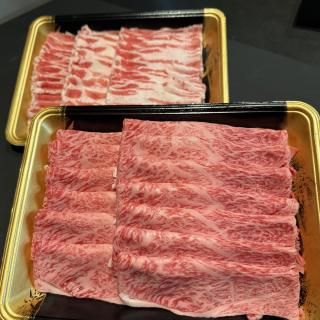 黒毛和牛すき焼き(500g)・黒豚しゃぶしゃぶ(500g)セット