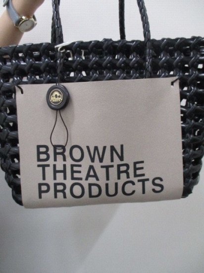 theatreproductsBROWN LABELED BASKET BAG BLACK