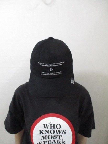 ᥾ޥ٥åץ쥼 MAISON MAVERICK PRESENTSMC9000Embroided MAVERICK LOGO CapBLACK