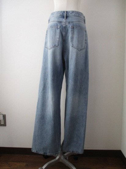 ե Cafune435602TUCK BAGGY DENIM40BLUE