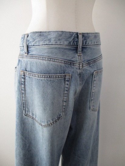 ե Cafune435602TUCK BAGGY DENIM40BLUE