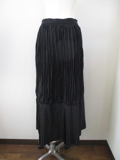 ֥ƥåǥʥ꡼boutique ordinarypleated panel maxi skirtBLACK