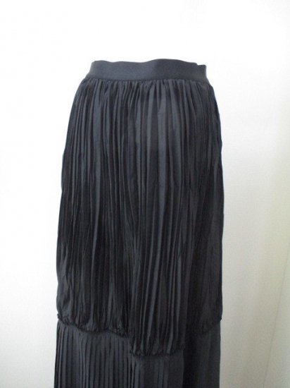 ֥ƥåǥʥ꡼boutique ordinarypleated panel maxi skirtBLACK