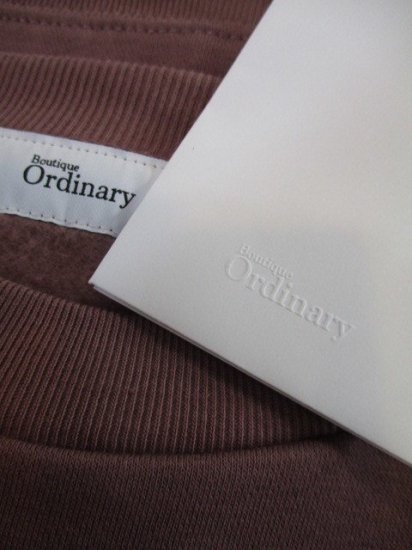 ֥ƥåǥʥ꡼ Boutique OrdinaryOrdinary Typography SweatshirtWINE