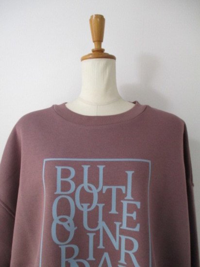 ֥ƥåǥʥ꡼ Boutique OrdinaryOrdinary Typography SweatshirtWINE