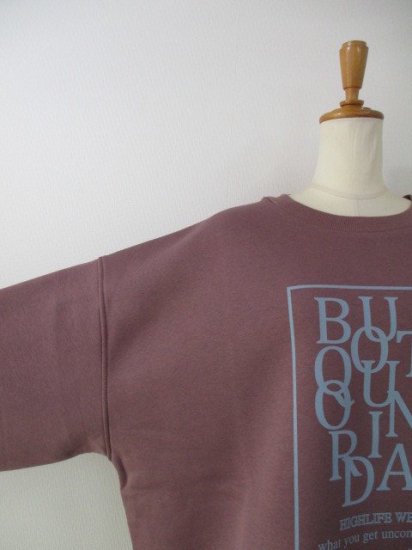 ֥ƥåǥʥ꡼ Boutique OrdinaryOrdinary Typography SweatshirtWINE