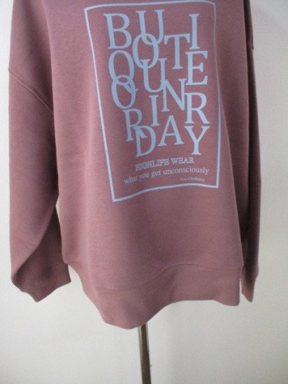 ֥ƥåǥʥ꡼ Boutique OrdinaryOrdinary Typography SweatshirtWINE