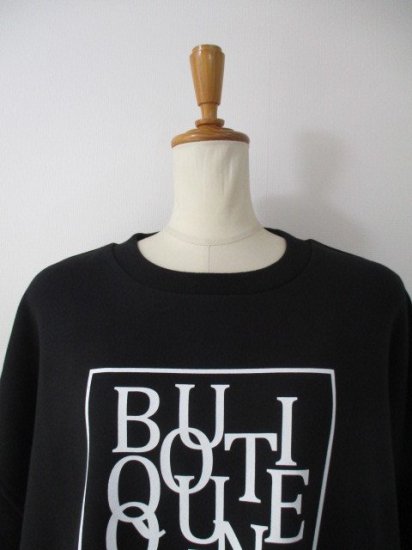 ֥ƥåǥʥ꡼ Boutique OrdinaryOrdinary Typography SweatshirtBLACK