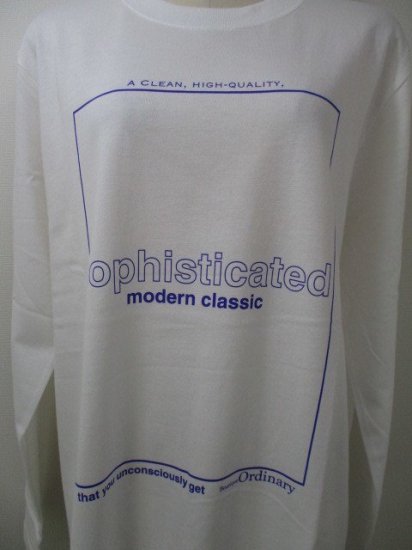 ֥ƥåǥʥ꡼ Boutique OrdinaryTypography Long Sleeve TWHITE