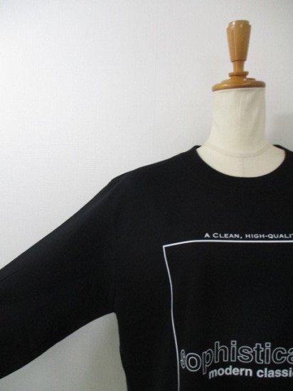 ֥ƥåǥʥ꡼ Boutique OrdinaryTypography Long Sleeve TBLACK