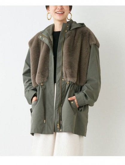 ޥ&ǥ MICA&DEALhooded boa docking coatե꡼