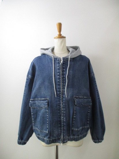 ֥ƥåǥʥ꡼ Boutique OrdinaryDetachable Hood Drizzler Denim JK-ǥ