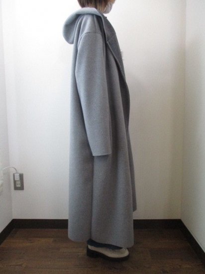 ֥ƥåǥʥ꡼ Boutique OrdinaryReversible Wool-like Hooded CoatGRAY