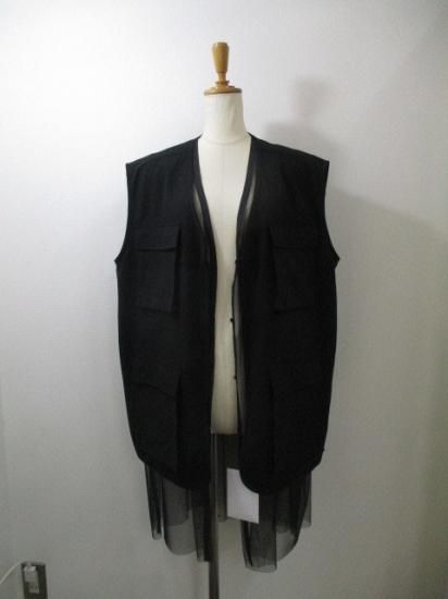 Boutique ordinary ֥ƥåǥʥ꡼ BO25-906V Tulle-Layered Fishing Vest BLACK 25ղ 쥤䡼 եå󥰥٥ ̵