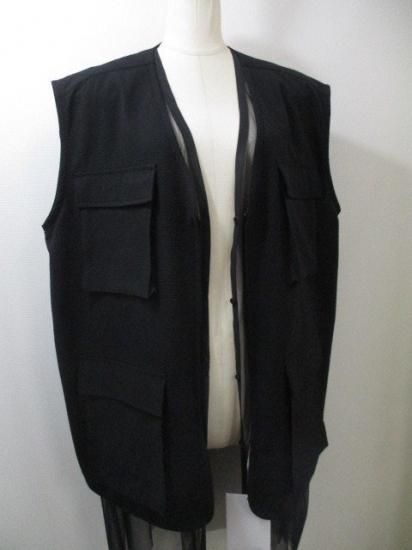 Boutique ordinary ֥ƥåǥʥ꡼ BO25-906V Tulle-Layered Fishing Vest BLACK 25ղ 쥤䡼 եå󥰥٥ ̵