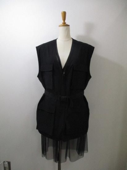 Boutique ordinary ֥ƥåǥʥ꡼ BO25-906V Tulle-Layered Fishing Vest BLACK 25ղ 쥤䡼 եå󥰥٥ ̵