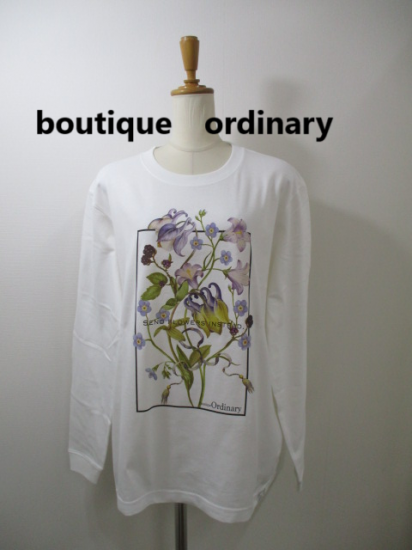 Boutique ordinary ֥ƥåǥʥ꡼ BO25-913T Send flowers Long Sleeve T WHITE ǥ 25ղ 磻ɥ륨å ̵