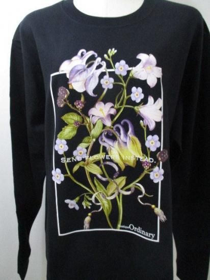 Boutique ordinary ֥ƥåǥʥ꡼ BO25-913T Send flowers Long Sleeve T BLACK ǥ 25ղ 磻ɥ륨å ̵