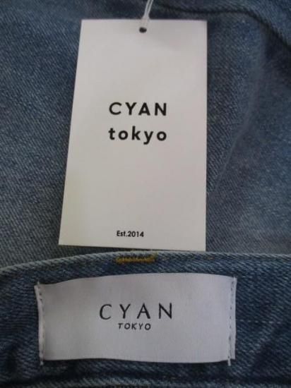 CYAN TOKYO シアントーキョードレープ ポケットデニムZIP ジャケット 一日一服/CYAN TOKYO/シアン トーキョー/ドレープ ポケット