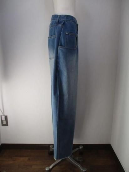 新品【CYAN TOKYO】ドレープポケットサイドタックワイド　ブルー CYAN TOKYO（シアン トーキョー） ドレープポケット サイド