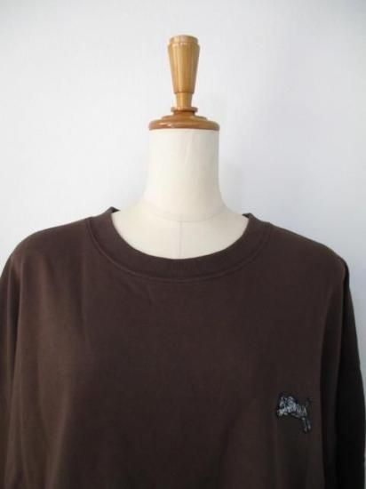 ̵ ȥΥ TRANOI. TORA EMBLEM SWEAT 214J213 å EMBLEM ȥåڥ ߥ΢ 奢 եå    BROWN