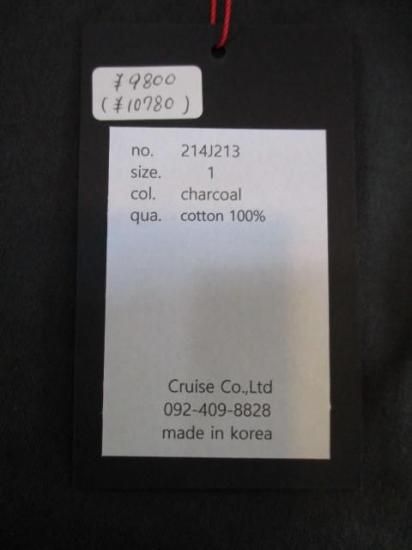 ̵ ȥΥ TRANOI. TORA EMBLEM SWEAT 214J213 å EMBLEM ȥåڥ ߥ΢ 奢 եå    CHARCOAL