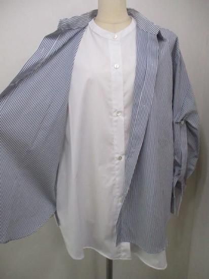 ラリアムー Lallia Mu レイヤードデザインシャツ ストライプ