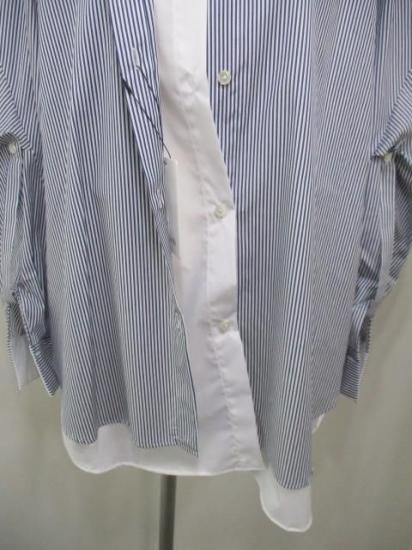 ラリアムー Lallia Mu レイヤードデザインシャツ ストライプ