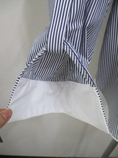 ラリアムー Lallia Mu レイヤードデザインシャツ ストライプ