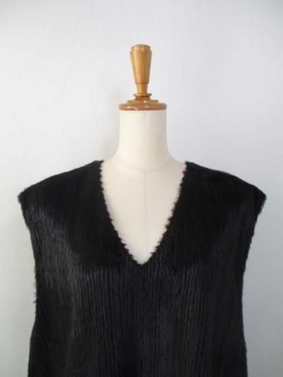 ̵ ʥ꡼ Anna Kerry FLUFFY VEST 27253901 ǥ 25 㥮˥å ٥  ΢դ FREE M 9 BLACK