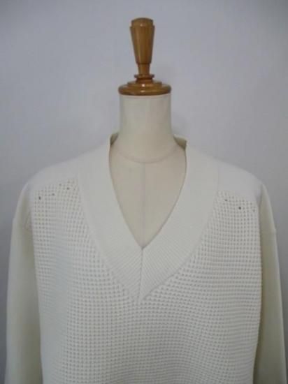 エイミーロウ Eimee Law ワッフル編みサイドロゴテープニット 84416L-2 アイボリー