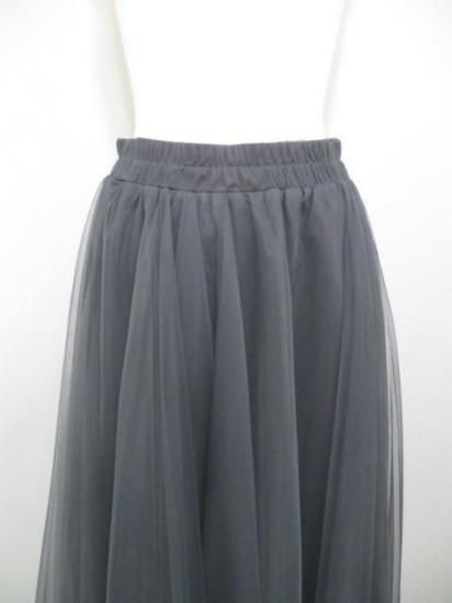 送料無料 アヤン ayane イレギュラーヘムチュールスカート 875816 イレギュラーヘム チュールスカート スカート ウエストゴム シアー ファッション CHARCOAL 38