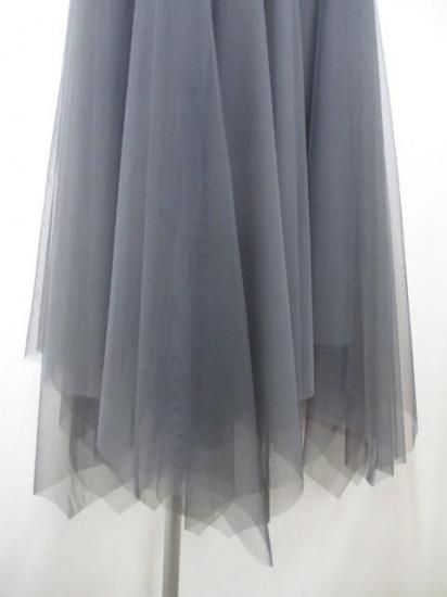 送料無料 アヤン ayane イレギュラーヘムチュールスカート 875816 イレギュラーヘム チュールスカート スカート ウエストゴム シアー ファッション CHARCOAL 38
