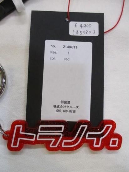 ̵ ȥΥ TRANOI. sneaker charm 214R611 㡼 ꡼ Хå ǥ͡ ȥ եå ե쥶 RED