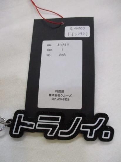 ̵ ȥΥ TRANOI. sneaker charm 214R611 㡼 ꡼ Хå ǥ͡ ȥ եå ե쥶 BLACK