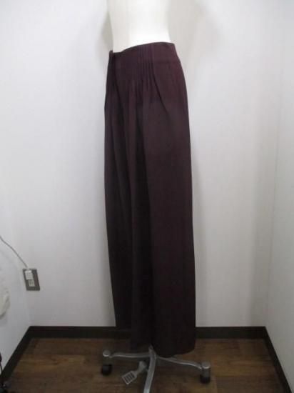 ガレナ GALENA タックパンツ 70052-1104-ボルドー