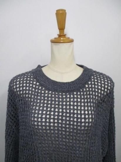 送料無料 Dignite collier ディニテコリエ ベロアメッシュニットプルオーバー KLT-80256350 レディース 25秋冬 フリンジ メッシュ カジュアル キレイめ CHARCOAL