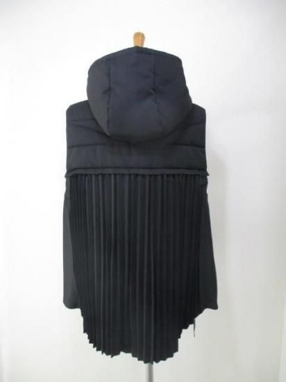 送料無料 ガレナ GALENA バックプリーツベスト レディース 秋冬 ダウンベスト 70042-3112 大人可愛い 軽量 羽織り ドロスト デザイン BLACK M 9号