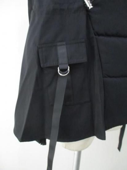 送料無料 ガレナ GALENA バックプリーツベスト レディース 秋冬 ダウンベスト 70042-3112 大人可愛い 軽量 羽織り ドロスト デザイン BLACK M 9号