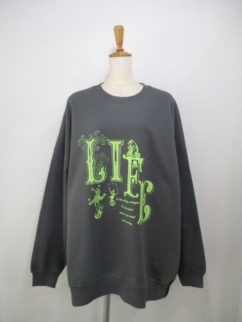トーマスマグパイ THOMAS MAGPIE LIFEロゴBIGスウェット 2254877-ダークグレー