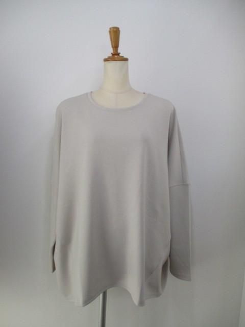 送料無料 プライア Praia コクーンシルエットカットソー LER-24109 コクーンシルエット カットソー トップス 女性 滑らか 大人 カジュアル キレイめ GREIGE