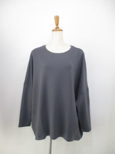 送料無料 プライア Praia コクーンシルエットカットソー LER-24109 コクーンシルエット カットソー トップス 女性 滑らか 大人 カジュアル キレイめ CHARCOAL