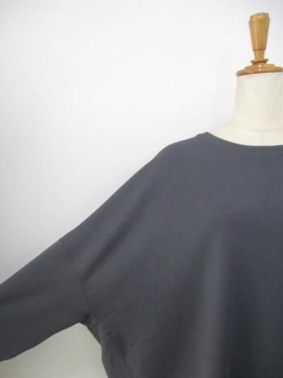 送料無料 プライア Praia コクーンシルエットカットソー LER-24109 コクーンシルエット カットソー トップス 女性 滑らか 大人 カジュアル キレイめ CHARCOAL